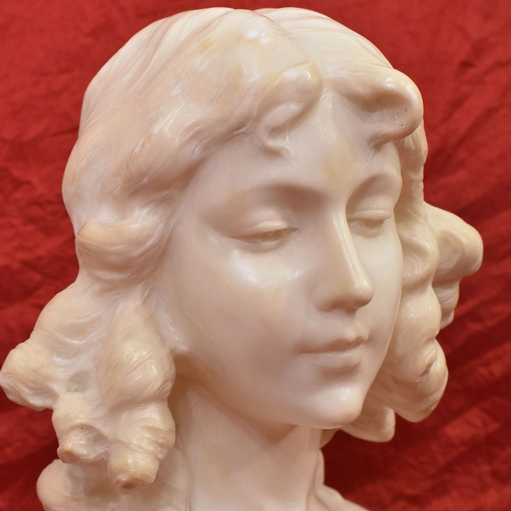 STMA88 1 antique sculpture marble statues bust woman figurines19th.jpg